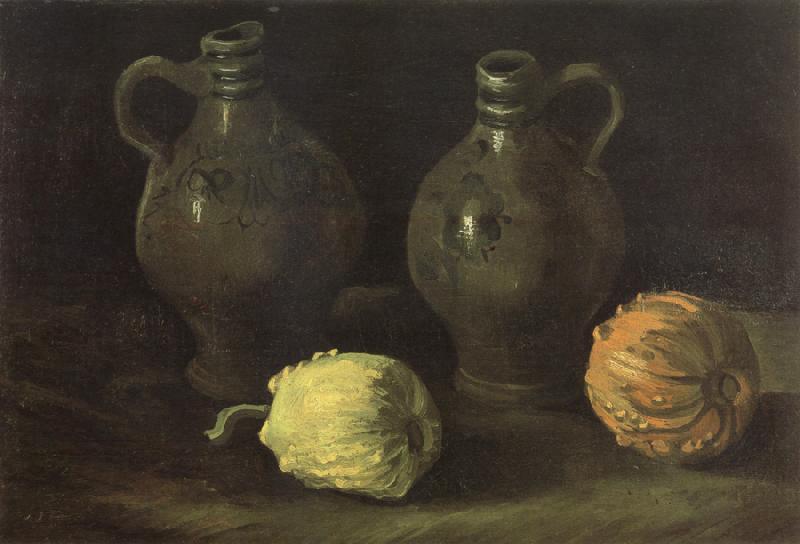 Vincent Van Gogh Still life with Two Jars and Two Pumpkins (nn04) Sweden oil painting art